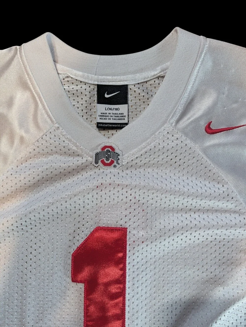 Kids Nike Ohio State University Buckeyes Football Jersey White